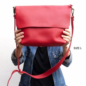 Leather Crossbody Bag Full Grain Leather Bag Smooth Gift UN Original image 2