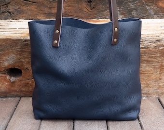 Leather Tote bag Handmade.   Cloud