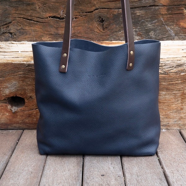 Leather Tote bag Handmade.   Cloud