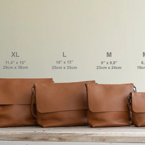 Available in 16 colors Leather Crossbody Bag. Handcrafted. UN image 4