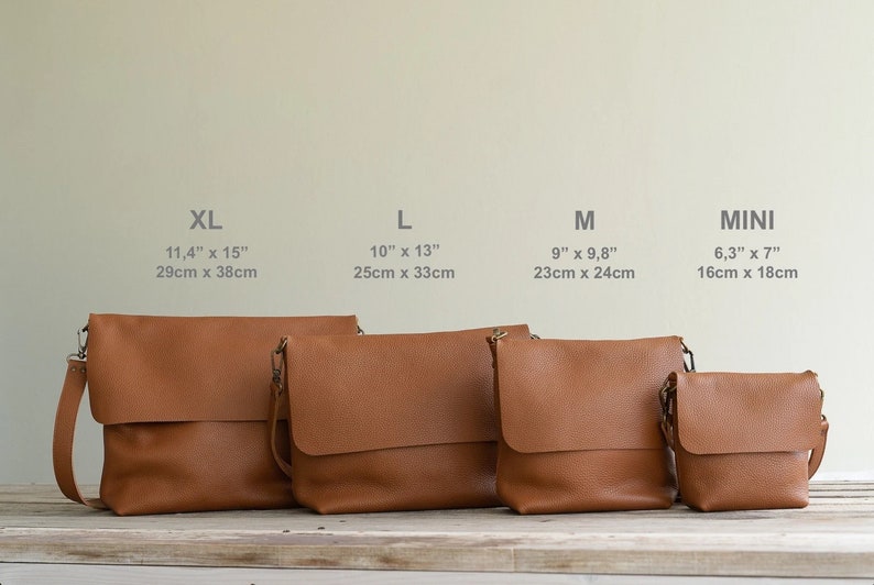 Available in 16 colors Leather Crossbody Bag. Handcrafted. UN image 3
