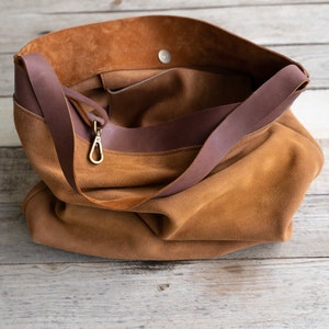 Suede Leather bag. image 4