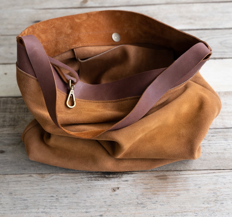 Suede Leather bag. image 4