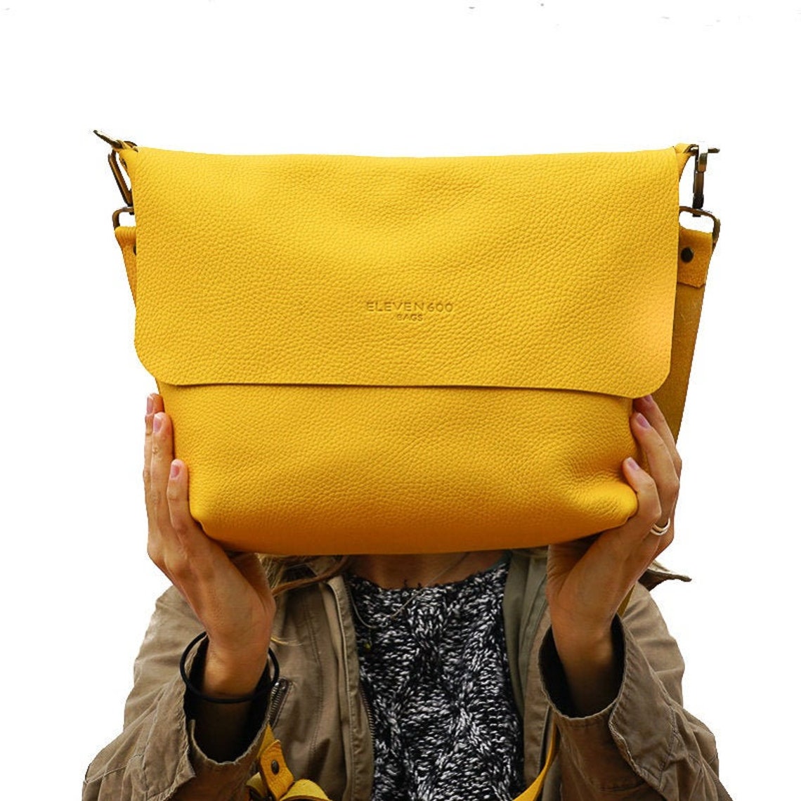 Leather Crossbody Bag. Leather Bag. Handmade Leather Bag. UN Etsy