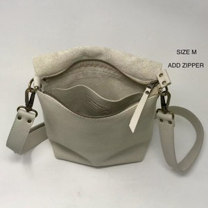 Leather Crossbody bag. Leather bag. handmade leather bag. UN MINI The Original. image 7