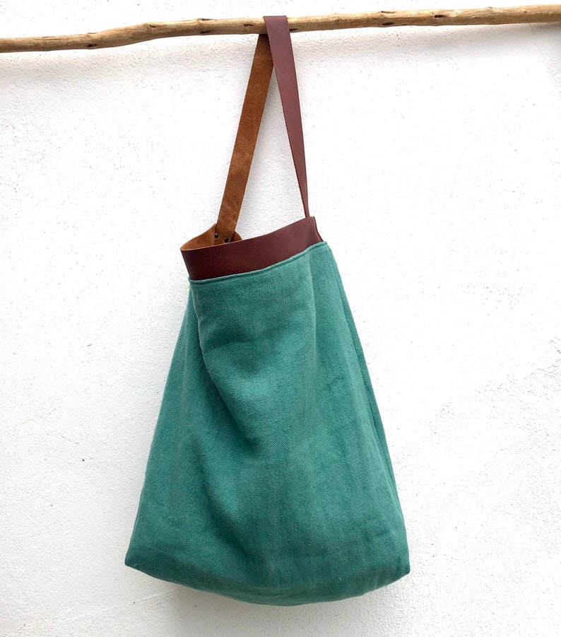 Linen bag, Bolso de lino image 8