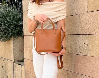 Leder, Mini-Einkaufstasche, Crossbody-Tasche Sie werden den lockeren Stil und den minimalistischen Stil lieben, der in Spanien handgefertigt wird. SONNE