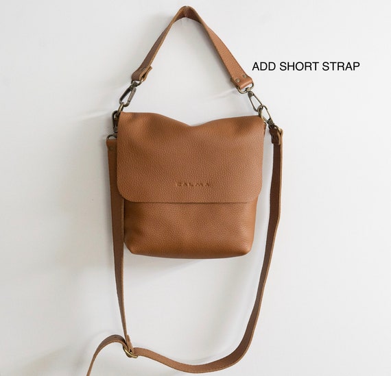 12" L BRAND NIP Soft Leather-Like Beige SATCHEL Bag/Purse w/Detachable Strap