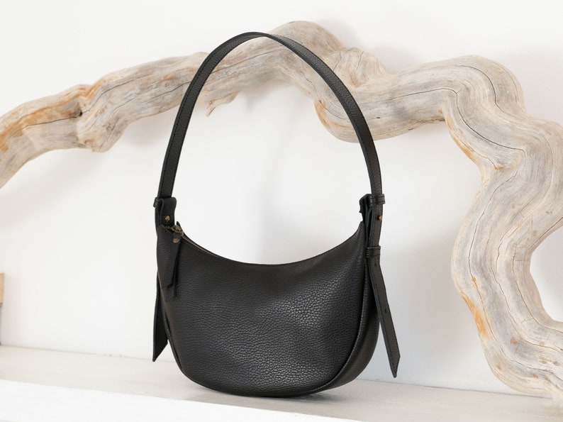 Shoulder Leather bag. MOON image 8