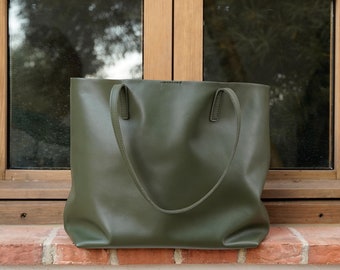 leather lote bag full grain leather tote bag personalized gifts, available in 6 colors! Cloud Oslo.