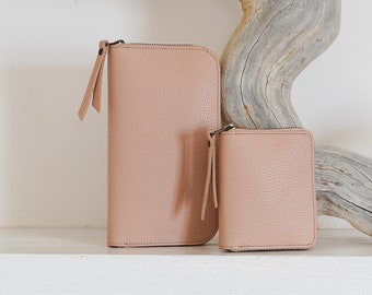 Leather Zip Wallet two sizes and Available in 5 colors!