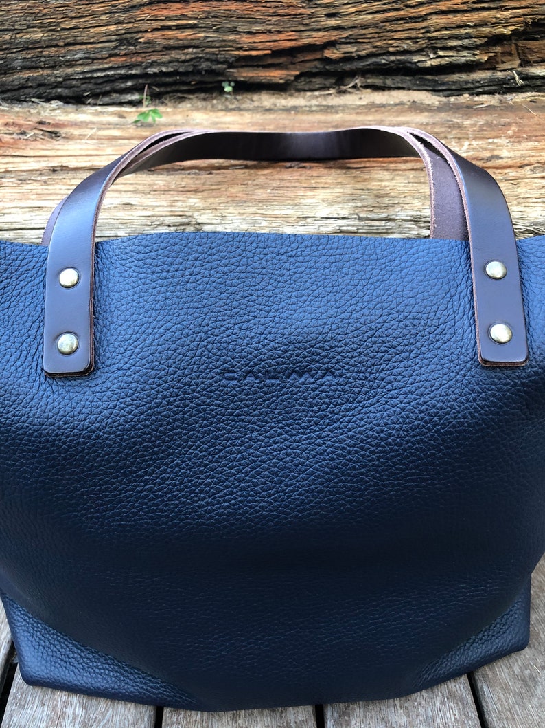 Leather Tote Bag Handmade Bel Etsy