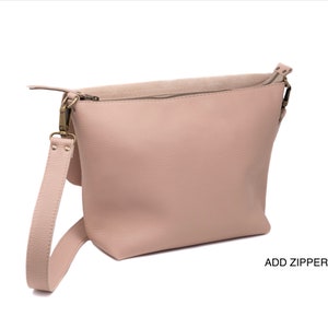 Handmade Leather Crossbody Bag Available in 16 different colors UN zdjęcie 6