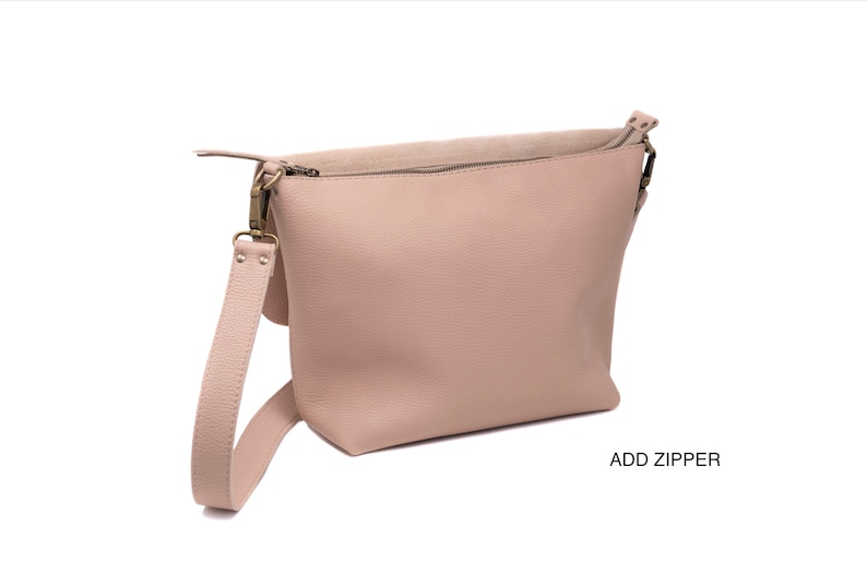 Handmade Leather Crossbody Bag Available in 16 different colors UN zdjęcie 6