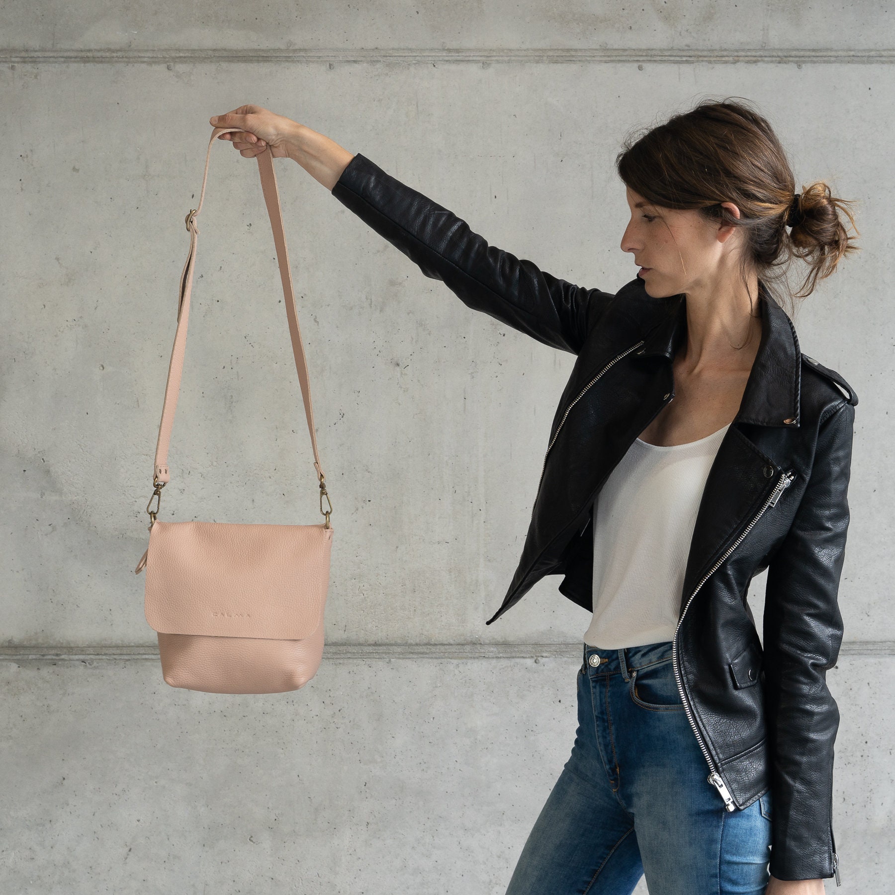 Available in 16 Colors Leather Crossbody Bag. Handcrafted. UN - Etsy