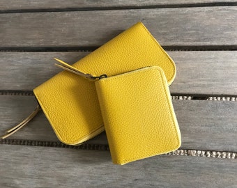 Leather Zip Wallet, Available in 5 colors!