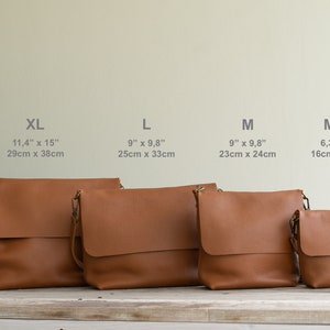 Leather Crossbody bag. Leather bag. handmade leather bag. UN MINI The Original. image 9