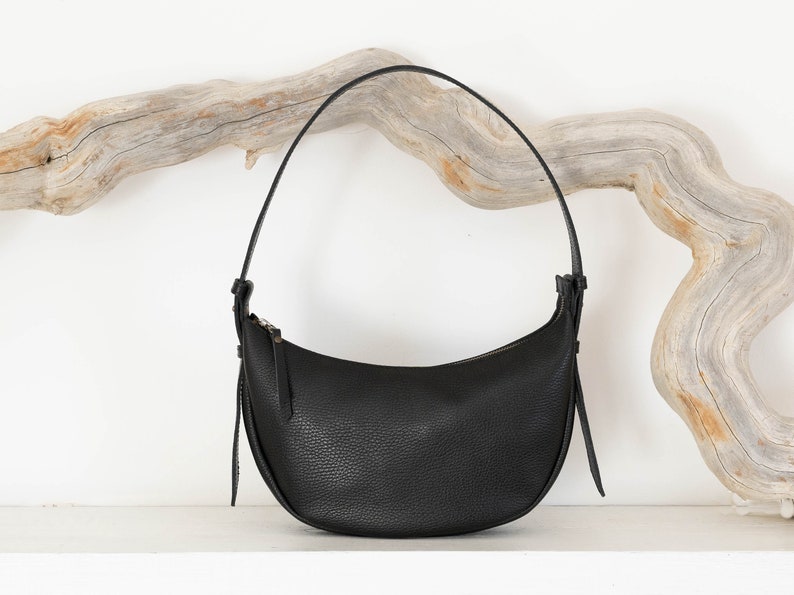 Shoulder Leather bag. MOON image 7