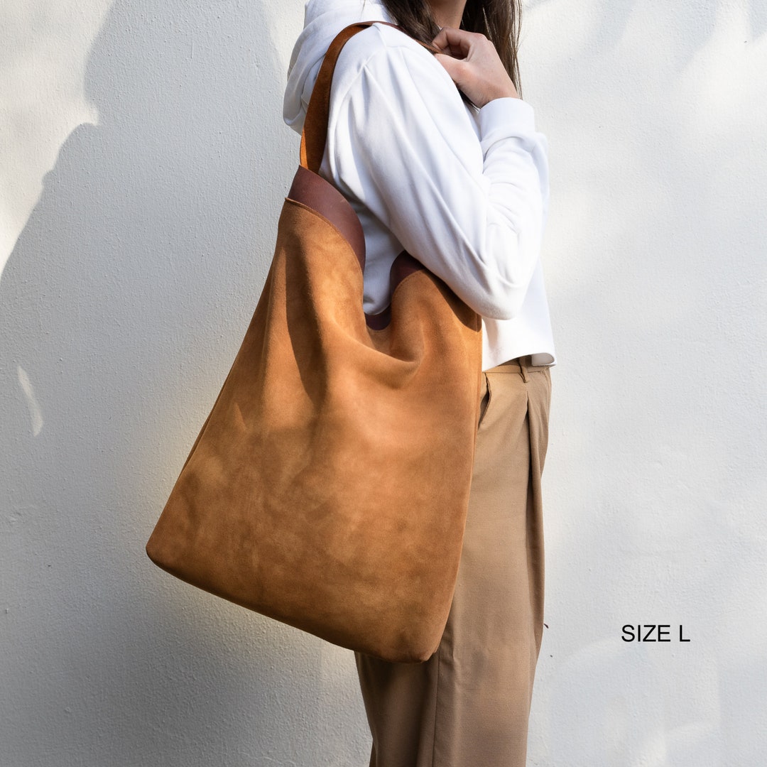Buy Suede Leather Bag, Genuine Leather Bag for Everyday Use 