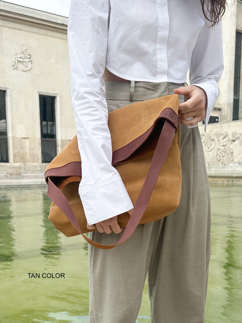 Suede Leather bag. image 6