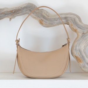 Shoulder Leather bag. Handmade bag. MOON image 9
