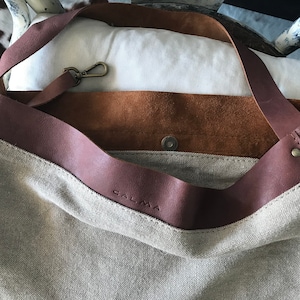 Linen bag, Bolso de lino image 6