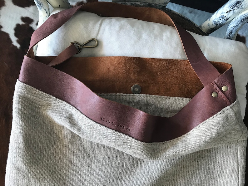 Linen bag, Bolso de lino image 6