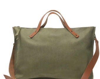 Laptop bag women and men leather bag  vegetal tanned Straps. available in 5 colors! Mile