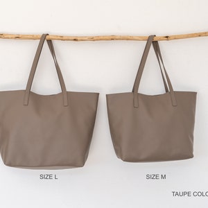 Leather Tote Bag Full Grain Leather Tote Bag Personalized gifts, Cloud Oslo. image 5