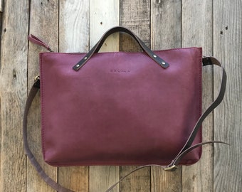 laptop bag, Vegetal tanned Straps. Available in 5 colors! Mile