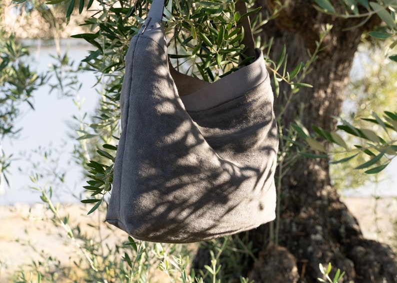 Linen bag, Bolso de lino image 5