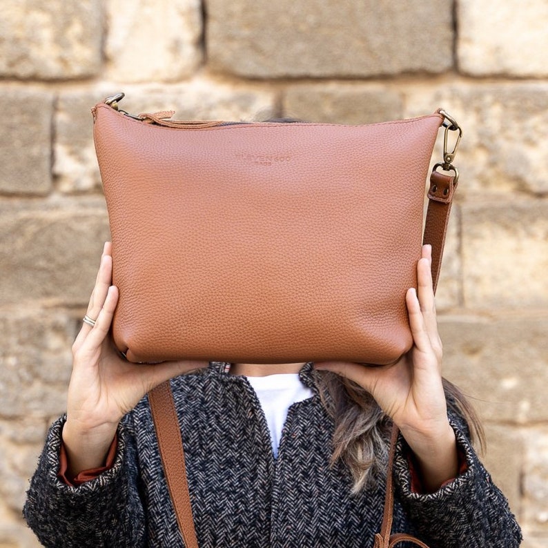 Leather Crossbody Bag Now You Can Add a Short Strap to Your Etsy