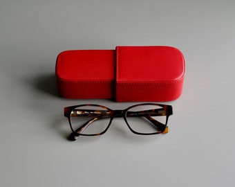 Leder Brillenetui, personalisierte Geschenk Leder Brillenetui, handgemachte harte Sonnenbrillenetui, Minimalist Sonnenbrillen und Lesebrillen Etui.