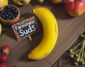 Farmstand Suds – Ziegenmilch-Bananenseife, Ziegenmilchseife, Fun-Seife, Früchte