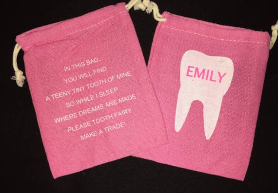 Tooth Fairy Bag, Tooth Fairy Pouch, Tooth Fairy Box, Personalized Bag,  Tooth Fairy Holder, Kid Tooth, Tooth Fairy Pillow