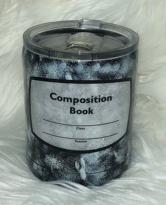 Kids Composition Notebook Cup 10oz (Kids Cup, Kids Gift)- Ready to Ship