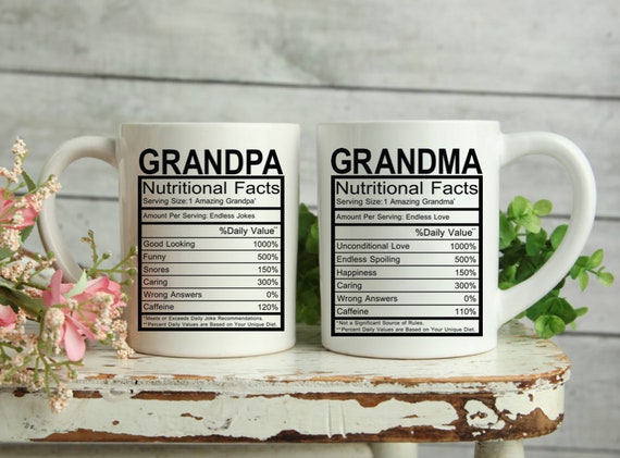 Grand Parents Nutritional Facts Mug