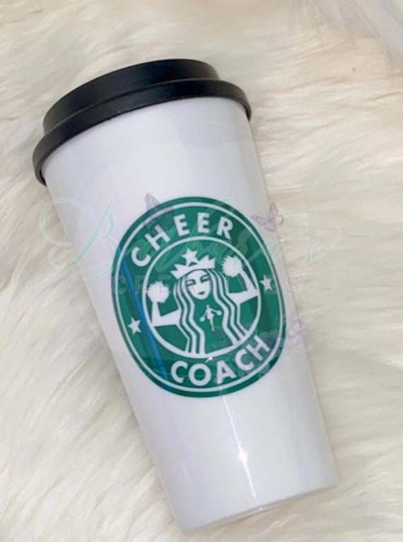 Cheerleader's w/PomPoms Personalized Starbucks Style Cup