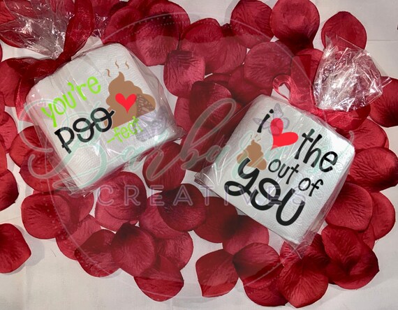 Valentine's Day Toilet Paper Gag Gift - (Set)