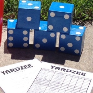 YARDZEE Dice (Farkle, Yardzee, Lawn Dice, Tailgate Party, Yard Games, Lawn Games, Backyard Games, Family Games, Giant Dice, Outdoor Game)
