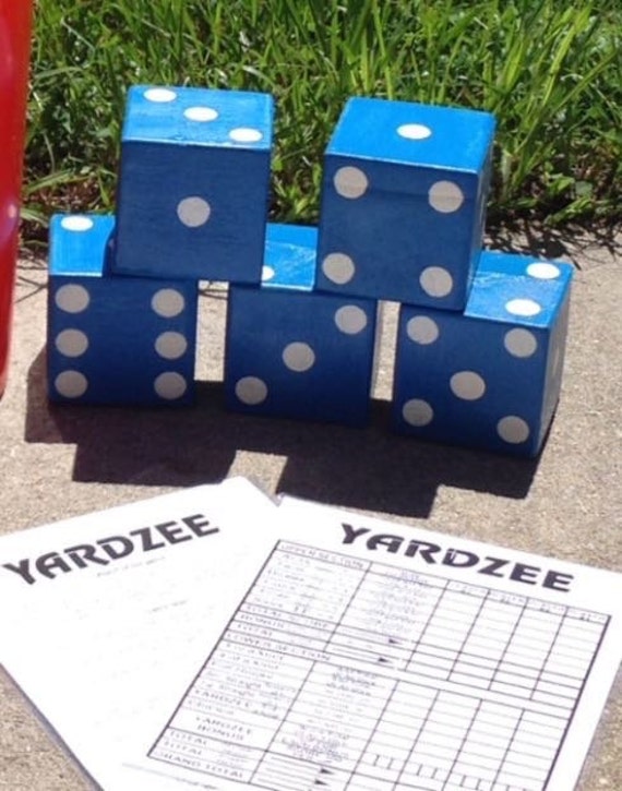 YARDZEE Dice (Farkle, Yardzee, Lawn Dice, Tailgate Party, Yard Games, Lawn Games, Backyard Games, Family Games, Giant Dice, Outdoor Game)