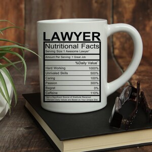 Lawyer/Attorney Nutritional Facts Mug