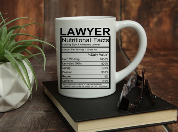 Lawyer/Attorney Nutritional Facts Mug