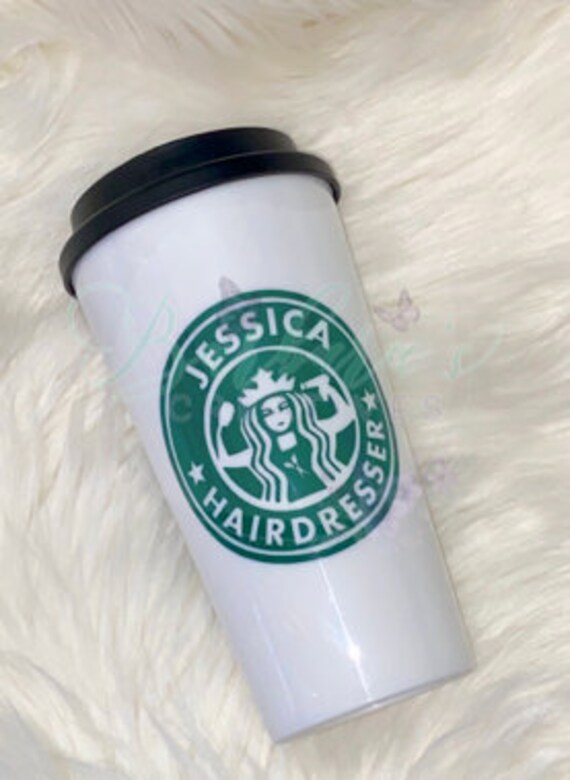 Hair Dresser Personalized Starbucks Style  Cup (Cosmetologist, Hairdresser, Beautician, Cosmetology Student, Hair Stylist, Beautician)