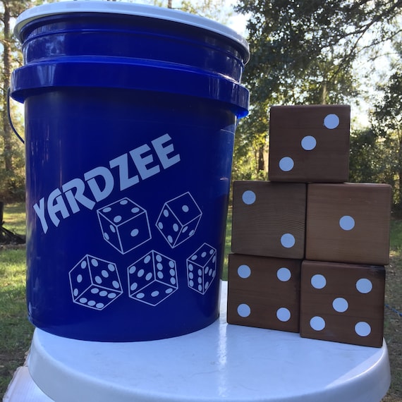 YARDZEE (Farkle, Yardzee, Lawn Dice, Tailgate Party, Yard Games, Lawn Games, Backyard Games, Family Games, Giant Dice, Outdoor Game)