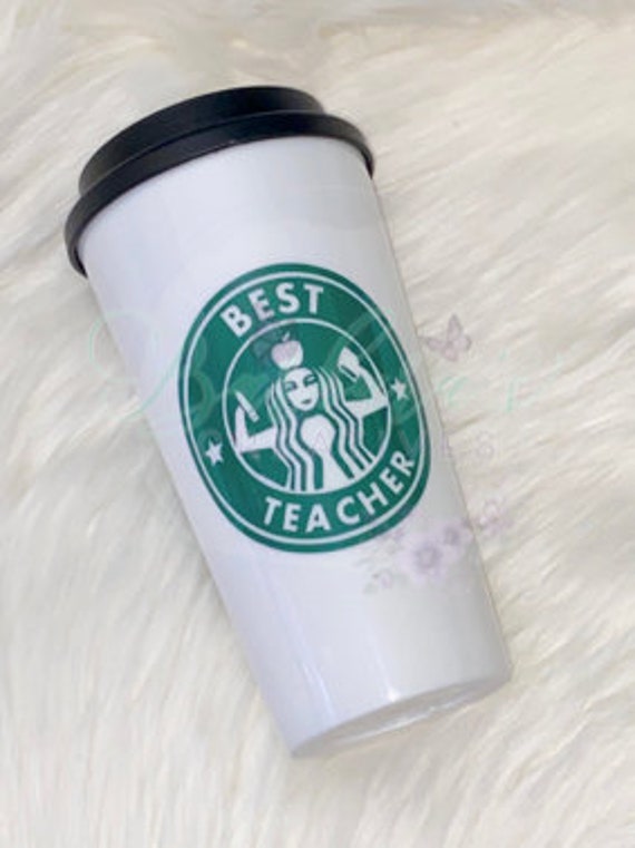 Teacher's Personalizes Starbucks Style Cup (Teacher, Teacher gift, End of year gift, teachers, Teacher appreciation)