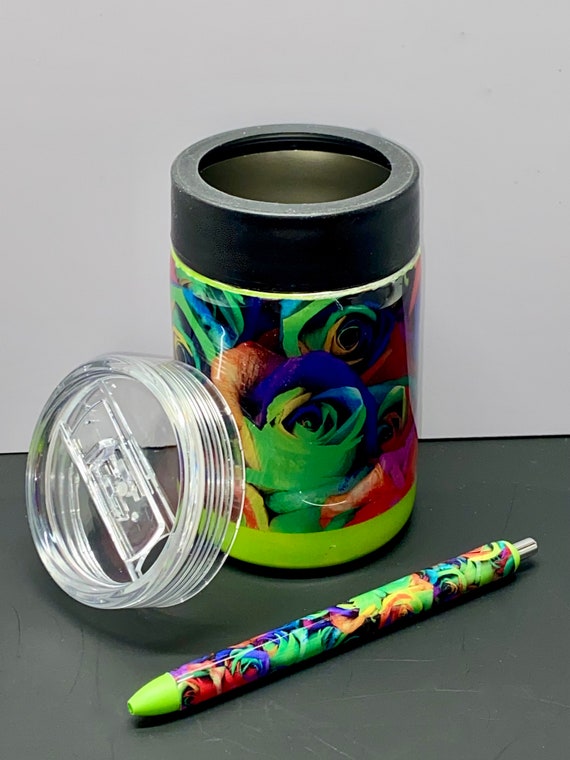 Rainbow Rose Tumbler & Pen Set