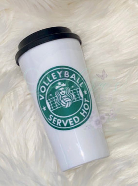 Volley Ball Personalized Starbucks Style Cup (Volley Ball Coach, Volley Ball Player, Volley Ball Team, volley Ball Dom/Dad/Parent)