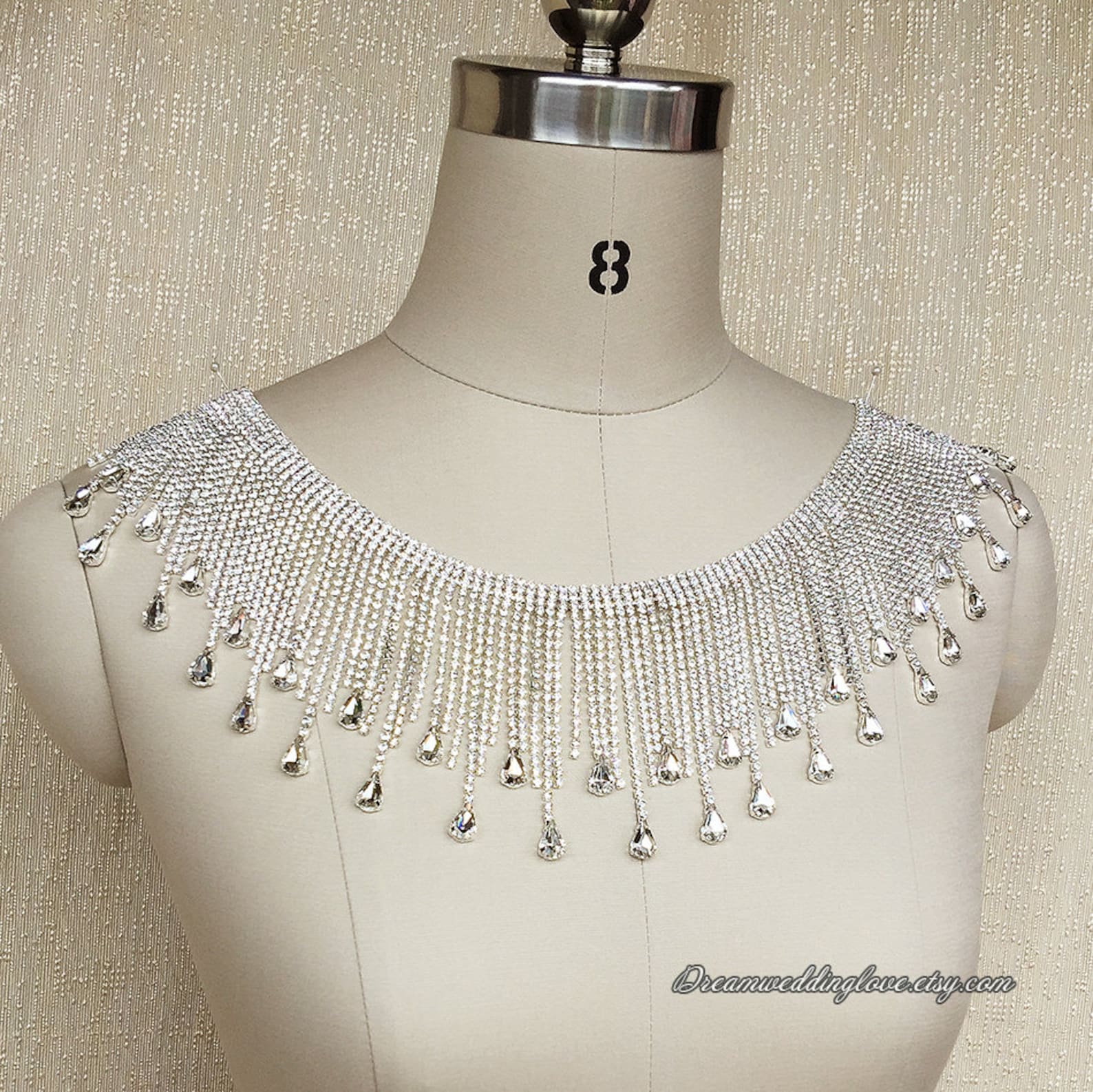 Long Tassels Rhinestone Trim by the Yard Long Fringe crystal Etsy