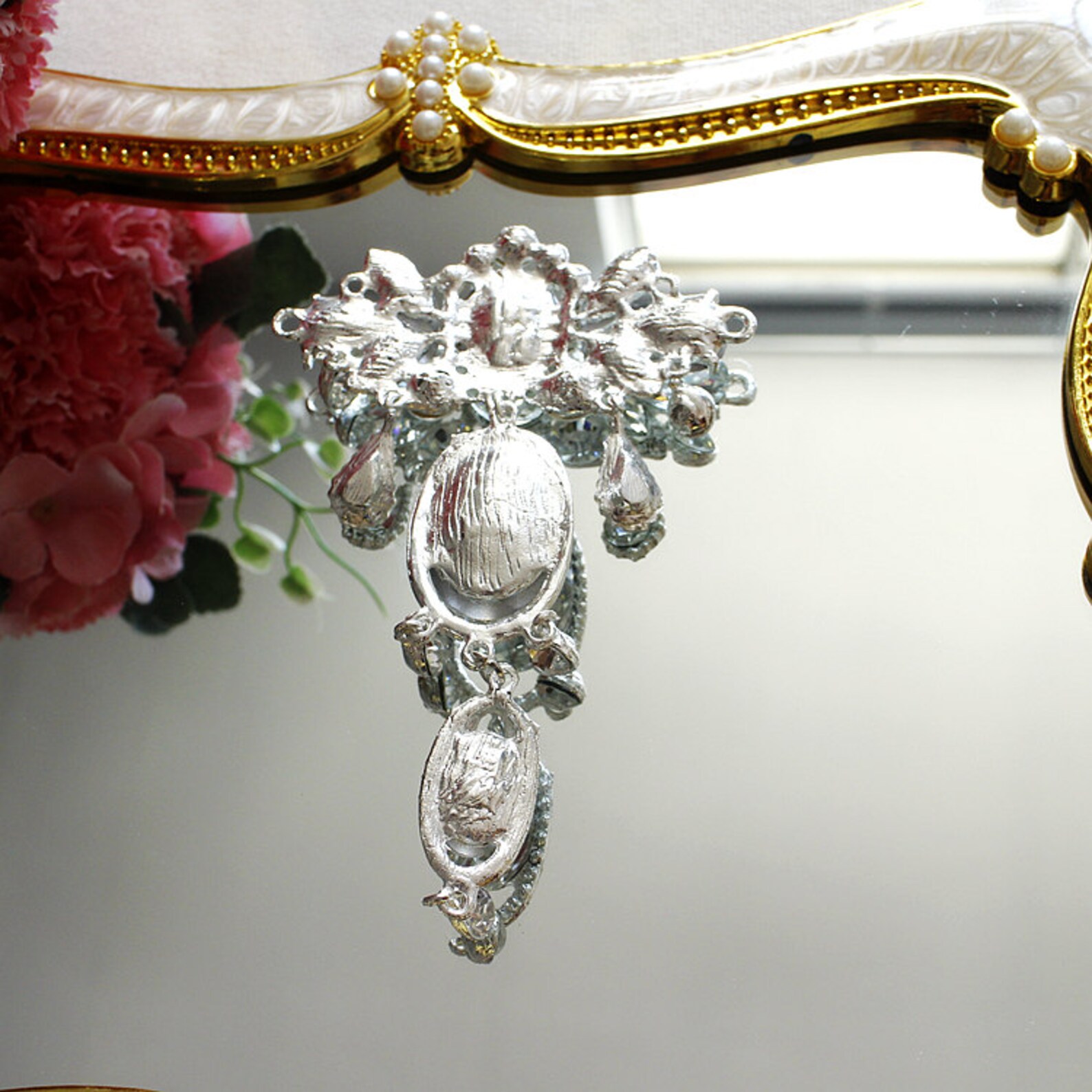 Rhinestone Tassels Rhinestone Broochwithout Pin Etsy